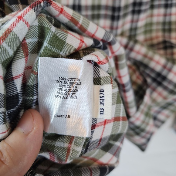 Gant by‎ Michael Bastian classic plaid button down shirt, size S - Picture 4 of 5